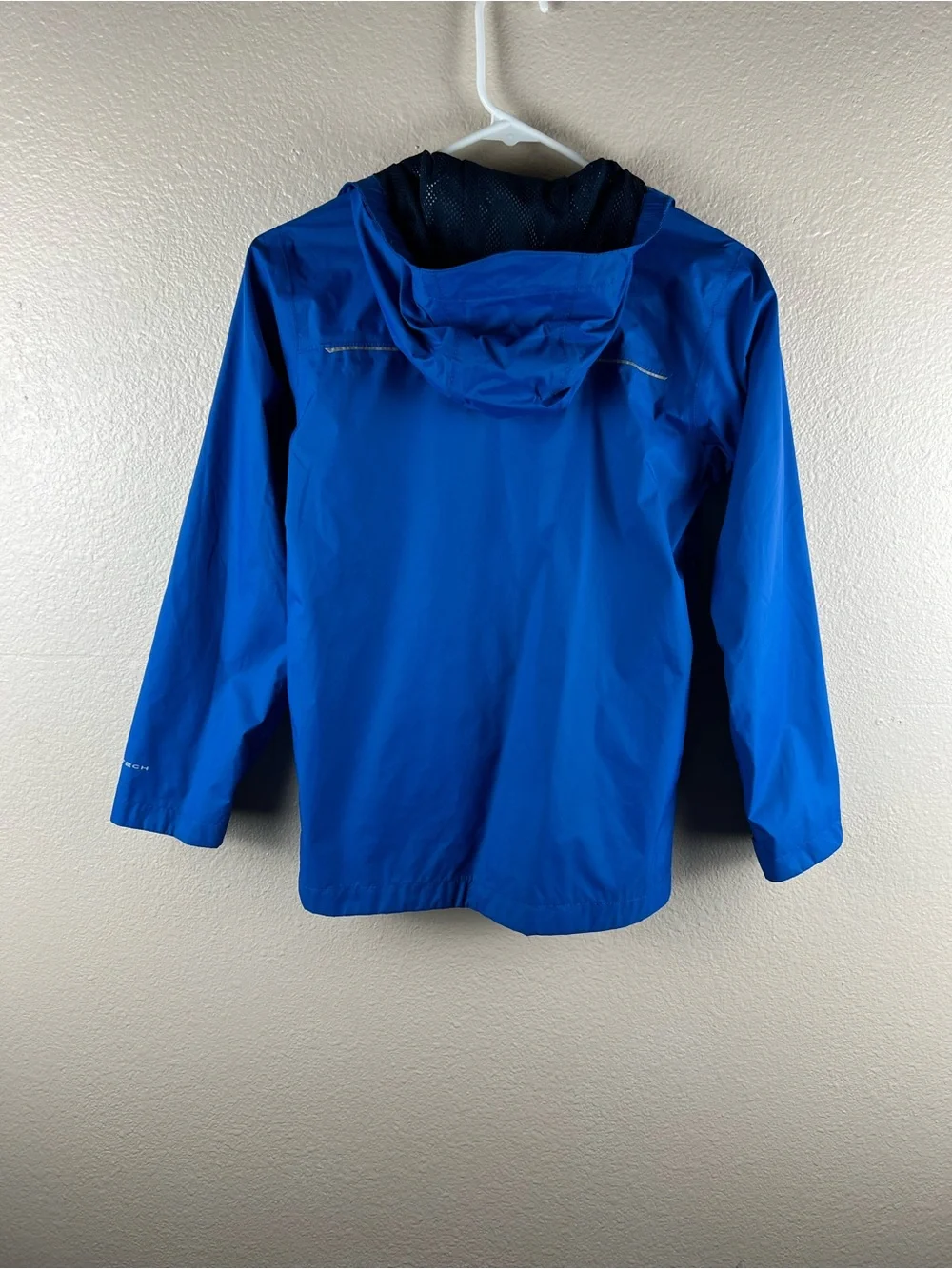 Columbia Omni-Tech Youth Medium Hooded Rain Jacket Blue